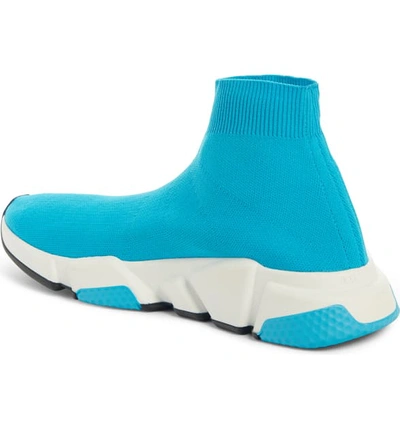 Shop Balenciaga Speed Knit Sneaker In Turquoise
