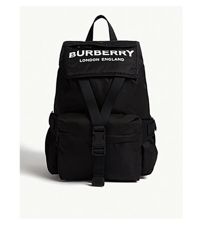 Shop Burberry Nylon Backpack In Black