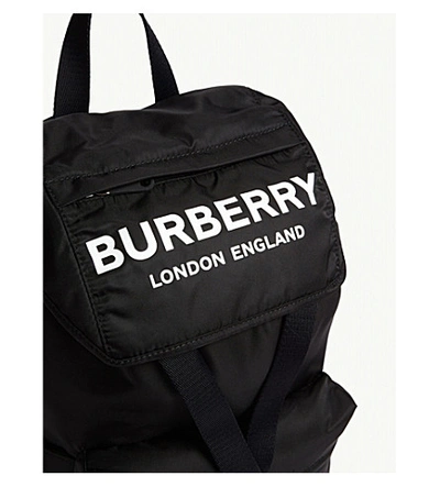 Shop Burberry Nylon Backpack In Black