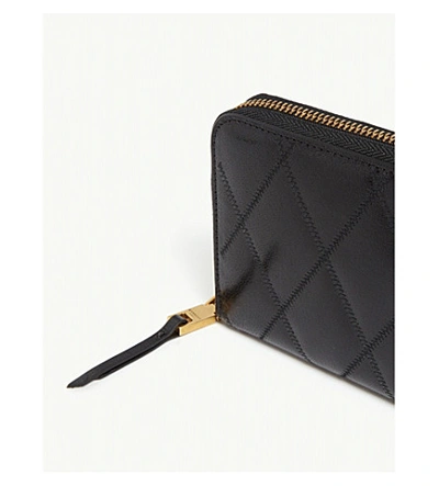 Shop Givenchy Diamond Quilted Leather Wallet In Black