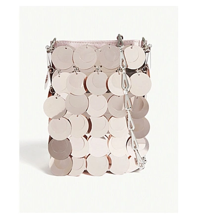 Shop Paco Rabanne Sparkle 1969 Sequin-embellished Cross-body Bag In Light Pink