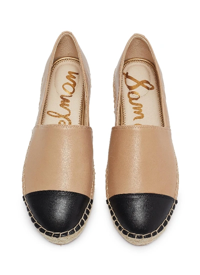 Shop Sam Edelman 'krissy' Contrast Toe Leather Espadrilles