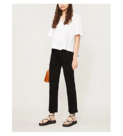 Shop J Brand Jules Straight High-rise Jeans In Hustle