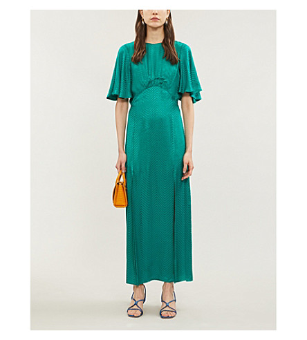 topshop green austin dress