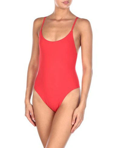 Shop Alix One-piece Swimsuits In Red