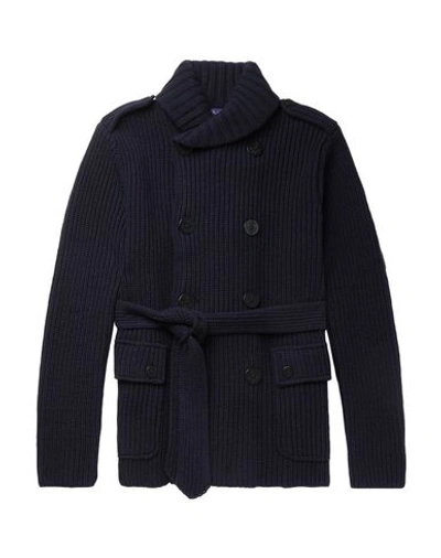 Shop Ralph Lauren Coat In Dark Blue