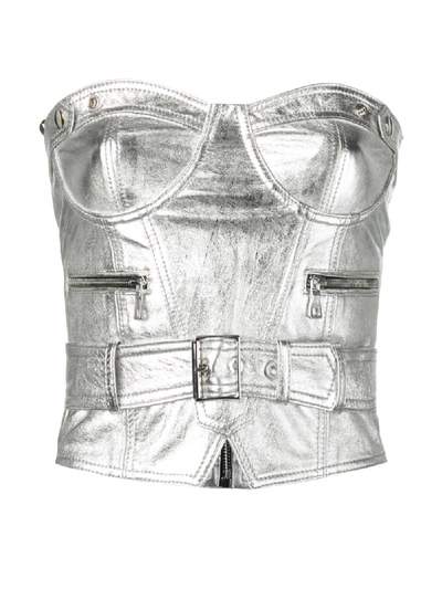 Manokhi Bustier Structured Top In Silver
