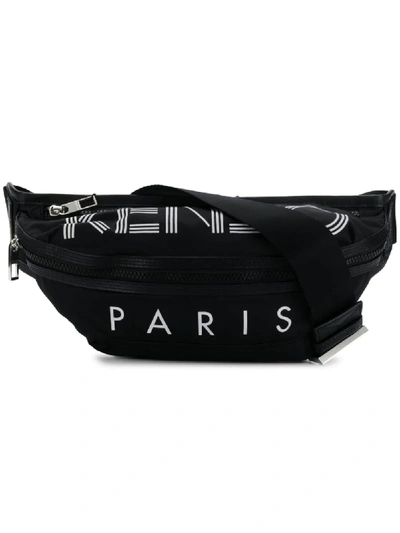 Shop Kenzo Logo Belt Bag In Black