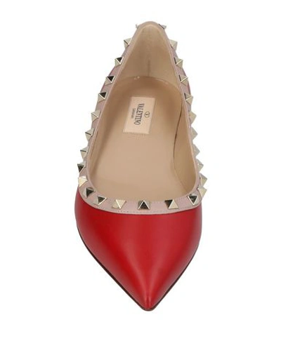 Shop Valentino Ballet Flats In Red