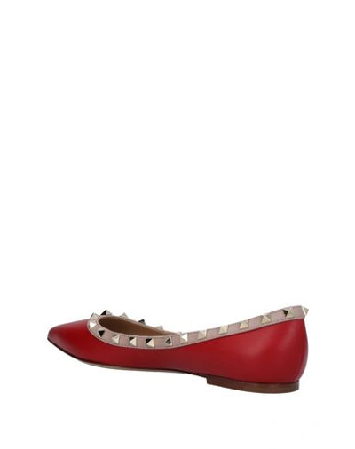 Shop Valentino Ballet Flats In Red