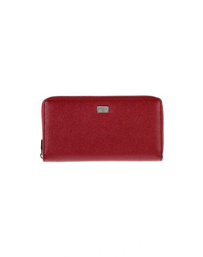 Shop Dolce & Gabbana Woman Wallet Burgundy Size - Calfskin In Red