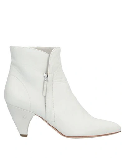 Shop Laurence Dacade Ankle Boots In Ivory