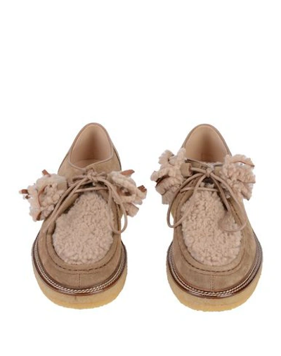 Tod's Lace-up Shoes In Beige