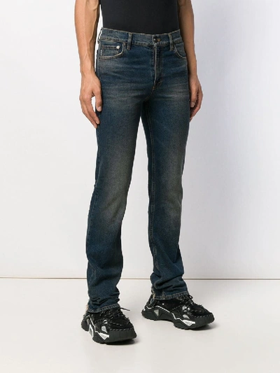 Shop Balenciaga Fitted 5-pocket Straight-leg Jeans
