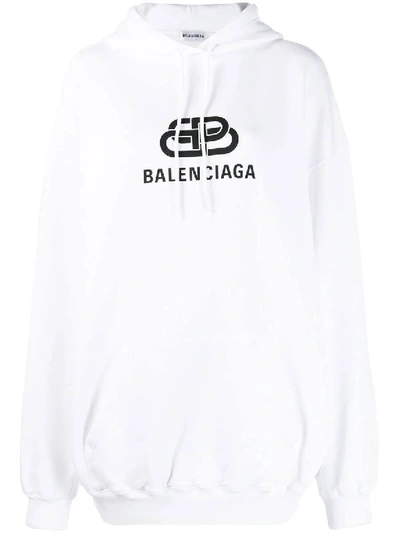 Shop Balenciaga Bb Logo Hoodie