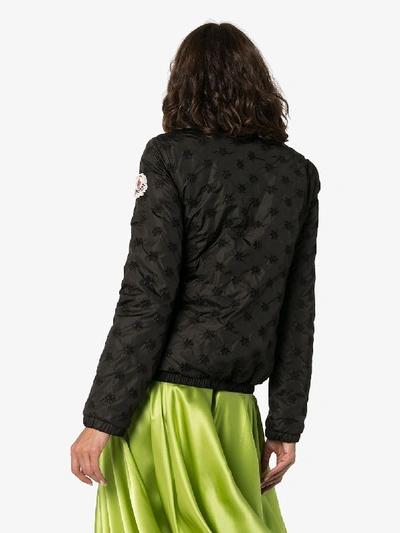 Shop Moncler Genius 4 Moncler Simone Rocha Hillary Embroidered Floral Jacket In Black