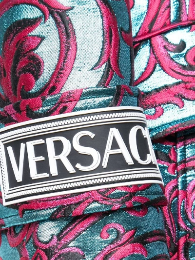 Shop Versace Botanical Embroidered Coat