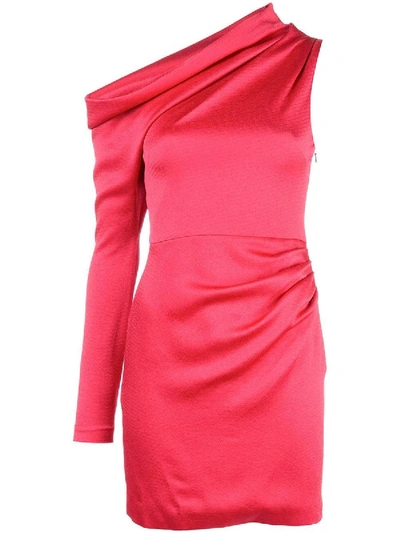 Shop Cushnie Pink Asymmetric Mini Dress