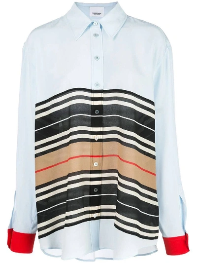 Shop Burberry Icon Stripe Oversized Shirt