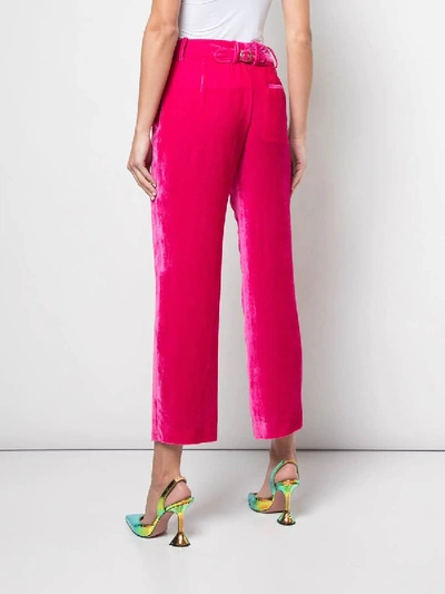 Shop Sies Marjan Willa Fluid Corduroy Trousers Fuchsia In Pink