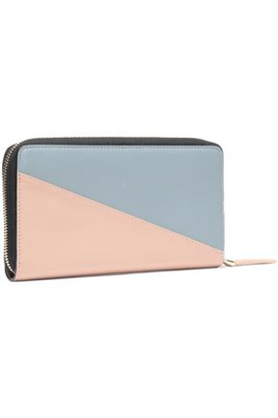 Shop Marni Woman Two-tone Leather Continental Wallet Blush