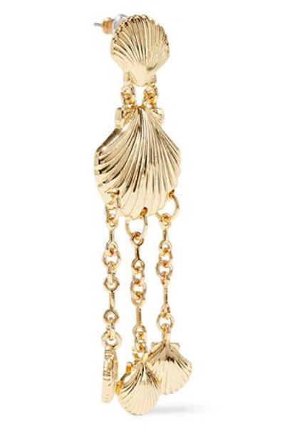 Shop Noir Jewelry Woman Clam Bake 14-karat Gold-plated Earrings Gold