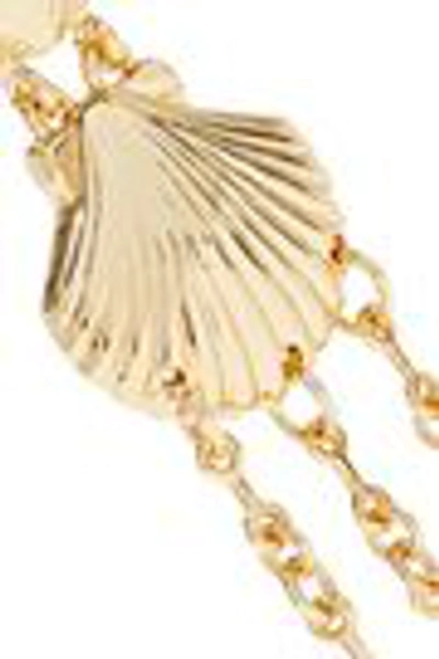 Shop Noir Jewelry Woman Clam Bake 14-karat Gold-plated Earrings Gold