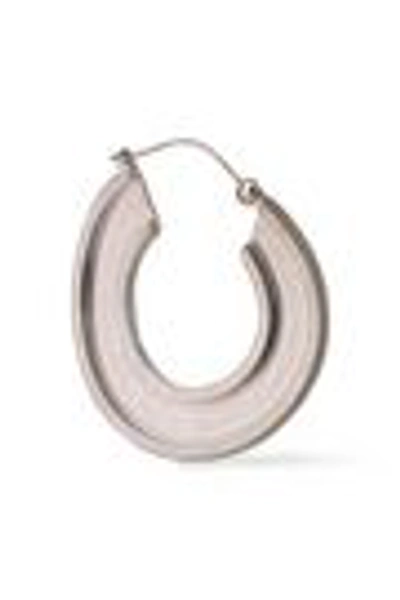 Shop Marni Woman Burnished Silver-tone Hoop Earrings Silver