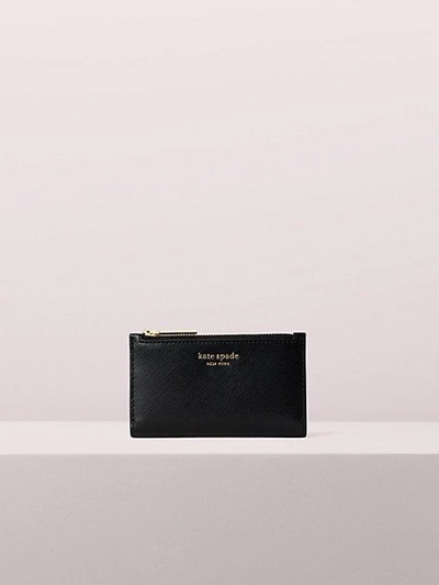 Shop Kate Spade Spencer Small Slim Bifold Wallet In Black