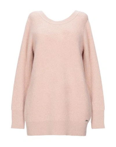 Shop Armani Exchange Sweater In Pale Pink