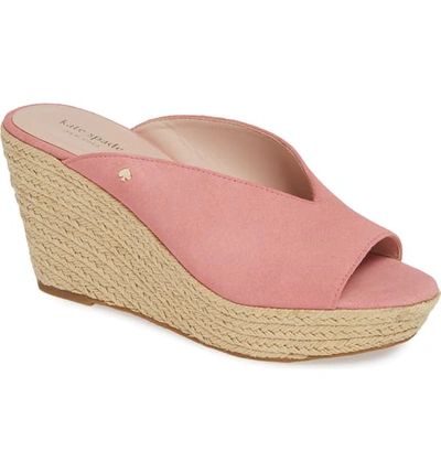 Shop Kate Spade Thea Wedge Espadrille Mule In Rococo Pink