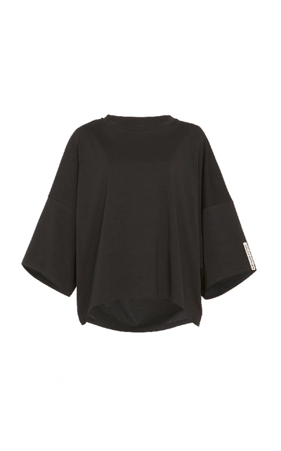 Shop Alexandre Vauthier Oversized Cotton-jersey T-shirt In Black