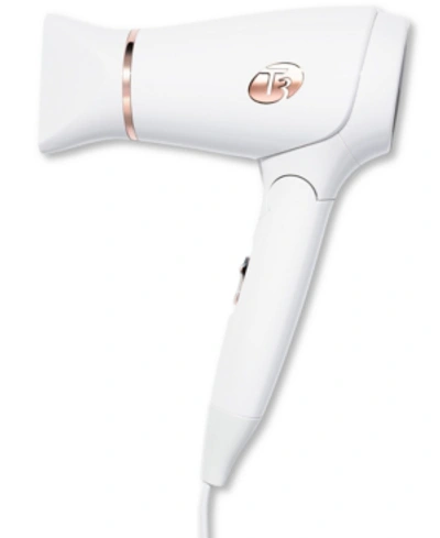 Shop T3 Featherweight Compact Folding Hair Dryer With Dual Voltage In White/rose Gold