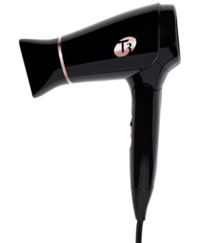Shop T3 Featherweight Compact Folding Hair Dryer With Dual Voltage In Black/rose Gold