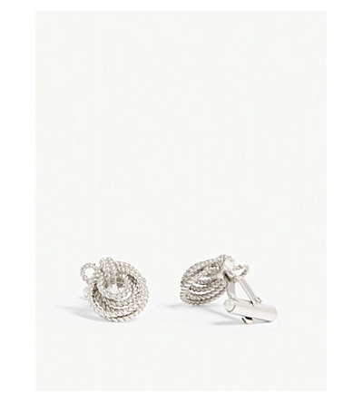 Shop Lanvin Lasso Rope Cufflinks In Silver