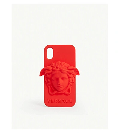Shop Versace Medusa Phone Case In Red