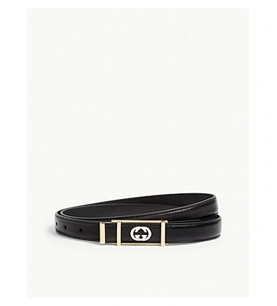 Shop Gucci Interlocking Gg Belt In Black