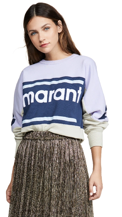 Shop Isabel Marant Étoile Gallian Sweatshirt In Light Blue