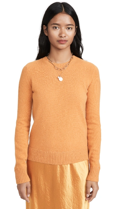 Shop Vince Runner Rib Cashmere Sweater In Sienna