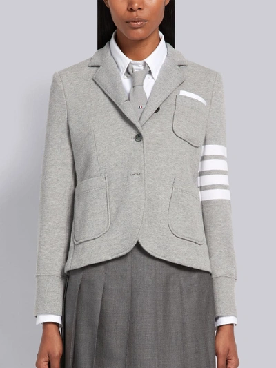 Shop Thom Browne 4-bar Loop Back Sport Coat In Grey