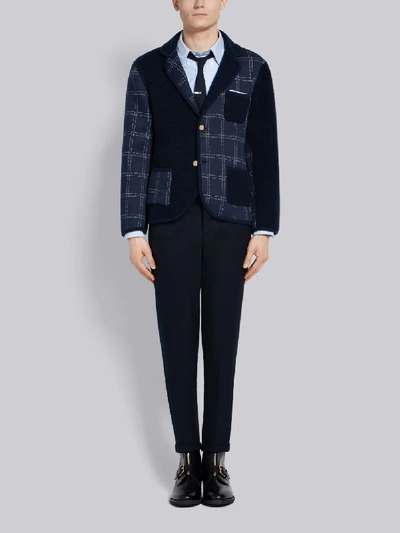 Shop Thom Browne 4-bar Center-back Stripe Oxford In Blue