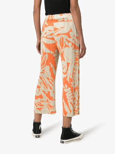 Shop Issey Miyake Pleats Please  Printed Pleated Trousers In 24 Multicolor