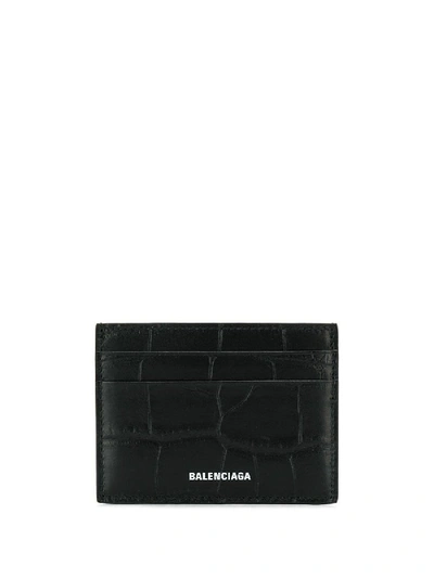 Shop Balenciaga Croc Embossed Cardholder