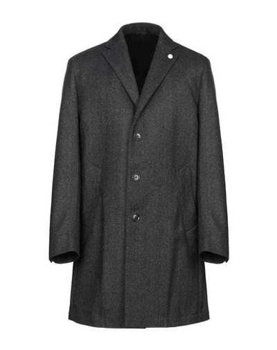 Shop Luigi Bianchi Mantova Coat In Steel Grey