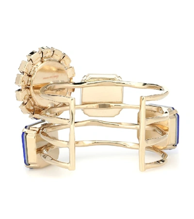 Shop Dries Van Noten Crystal Bracelet In Gold