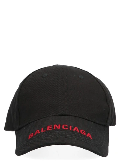 Shop Balenciaga Contrast Logo Cap In Black