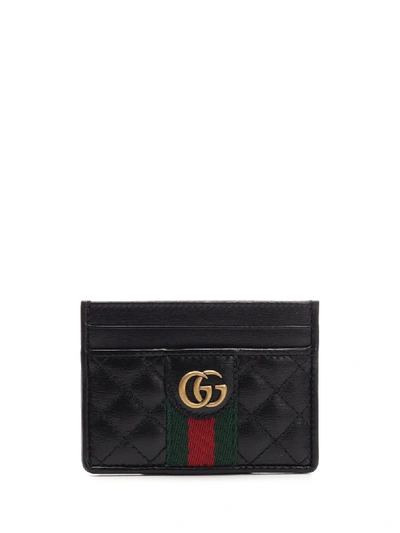 Shop Gucci Gg Cardholder In Black