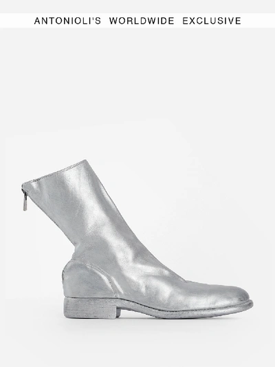Shop Guidi Boots In Silver