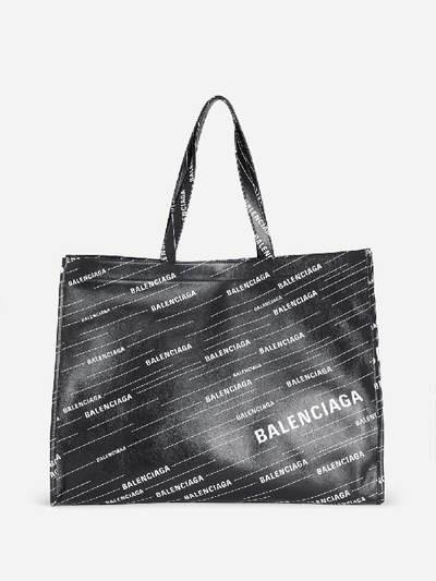 Shop Balenciaga Tote Bags In Black & White