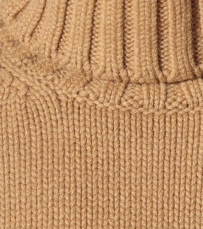 Shop Prada Cashmere Turtleneck Sweater In Brown